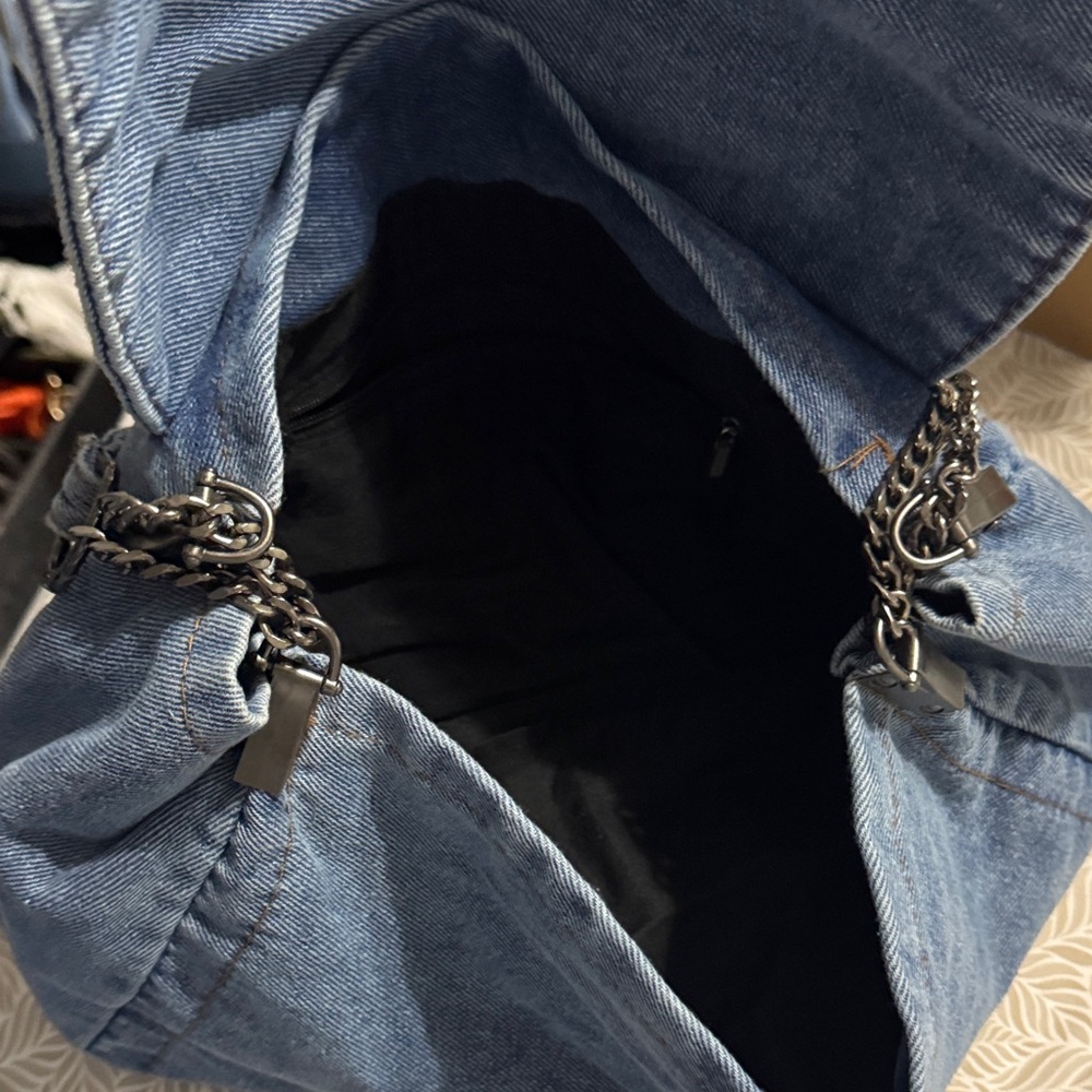 Denim Shoulder Bag - Picture 4 of 6